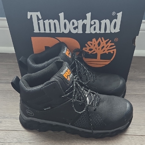 Timberland PRO Black and Orange Work Boots